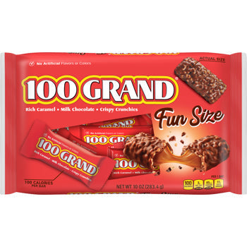 100 Grand Candy Fun Size Wrapped (10 oz Per Bag)