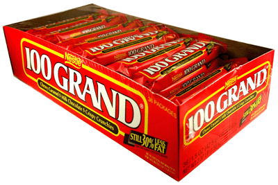 100 Grand Candy Bar 1.5 oz (36 Bars Per Box)