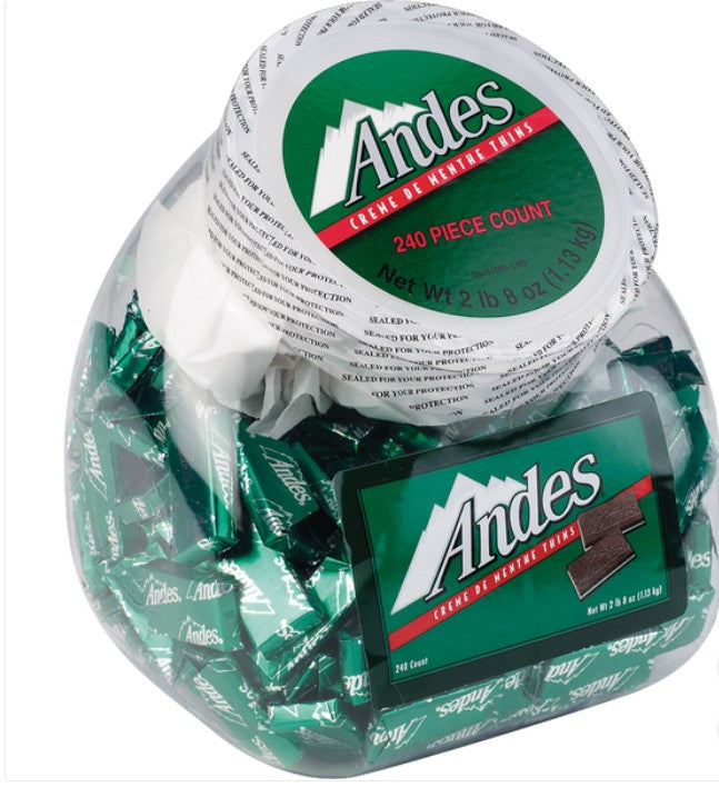 Andes Mint Creme De Menthe Wrapped (Jar of 240 Pieces)