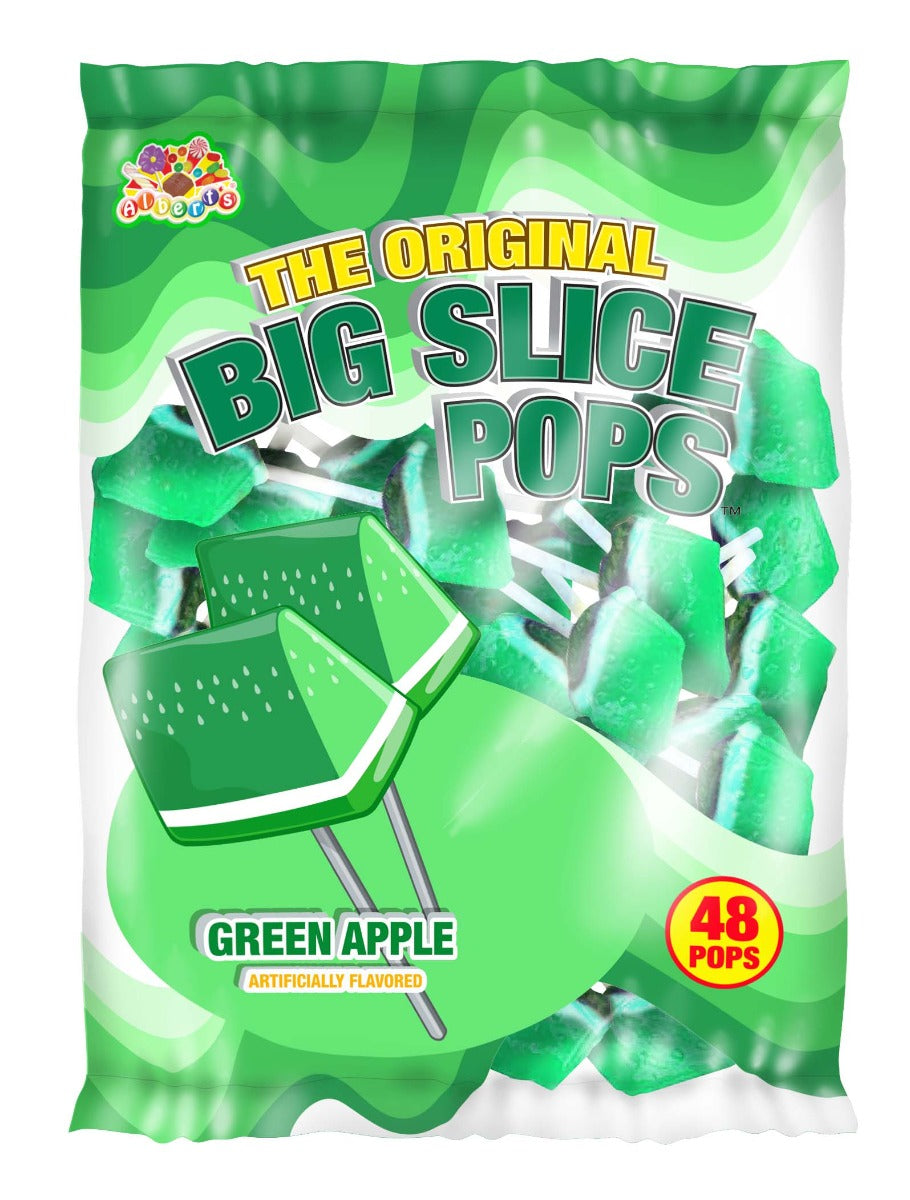 Big Slice Pops Apple Flavor  (48 Pops Per Bag)