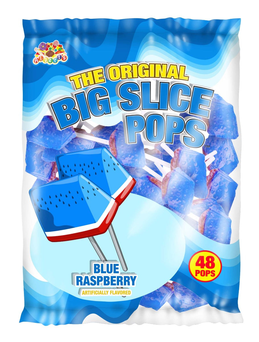 Big Slice Pops Blue Raspberry (48 Pops Per Bag)