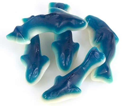 Blue Shark Gummy Bulk Candy Unwrapped (4.5 Lbs Per Bag)