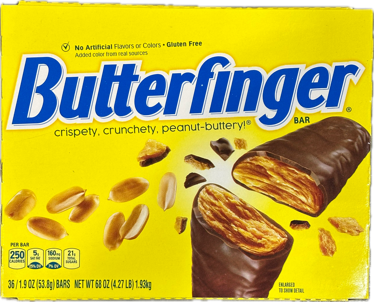 Butterfingers Candy Bar 1.9 oz (36 Bars Per Box)
