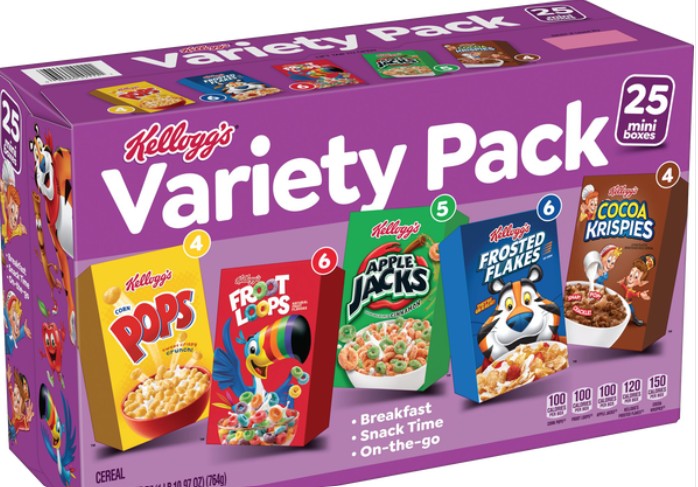 Cereal Mini Box By Kellogg's Variety Packs (25 Packs Per Box)