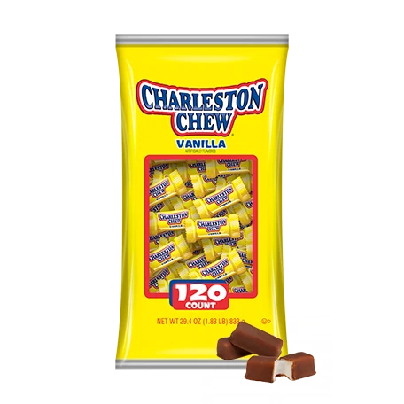 Charleston Chew Vanilla Covered Chocolate Wrapped (120 Pieces Per Bag)