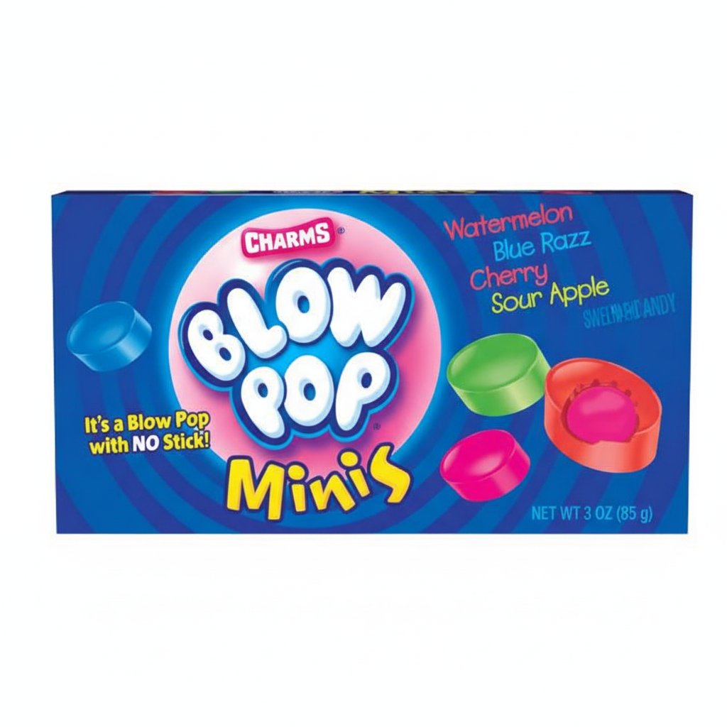 Charms Blow Pop Minis Theater Box 3.5 oz (12 Packs Per Case)