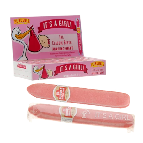 Cigar Gum It's A Girl Cigar Bubble Gum (36 Pieces Per Box)