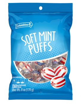 Colombina Soft Mints Puffs Peg Bag 6 oz (3 Bags)