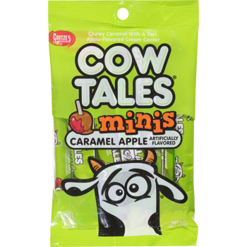 Cow Tales Minis Caramel Apple Peg Bag 4 oz (3 Bags)