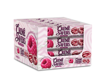 Creme Savers Raspberries  (24 Rolls Per Box)