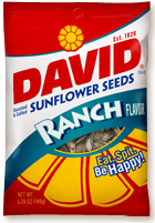 David Sunflower Seeds  Ranch 1.5 oz (12 Packs Per Box)