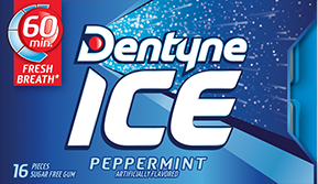 Dentyne Ice Gum Peppermint Flavor (9 Packs Per Box)