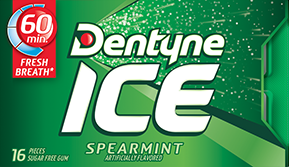 Dentyne Ice Gum Spearmint Flavor (9 Packs Per Box)