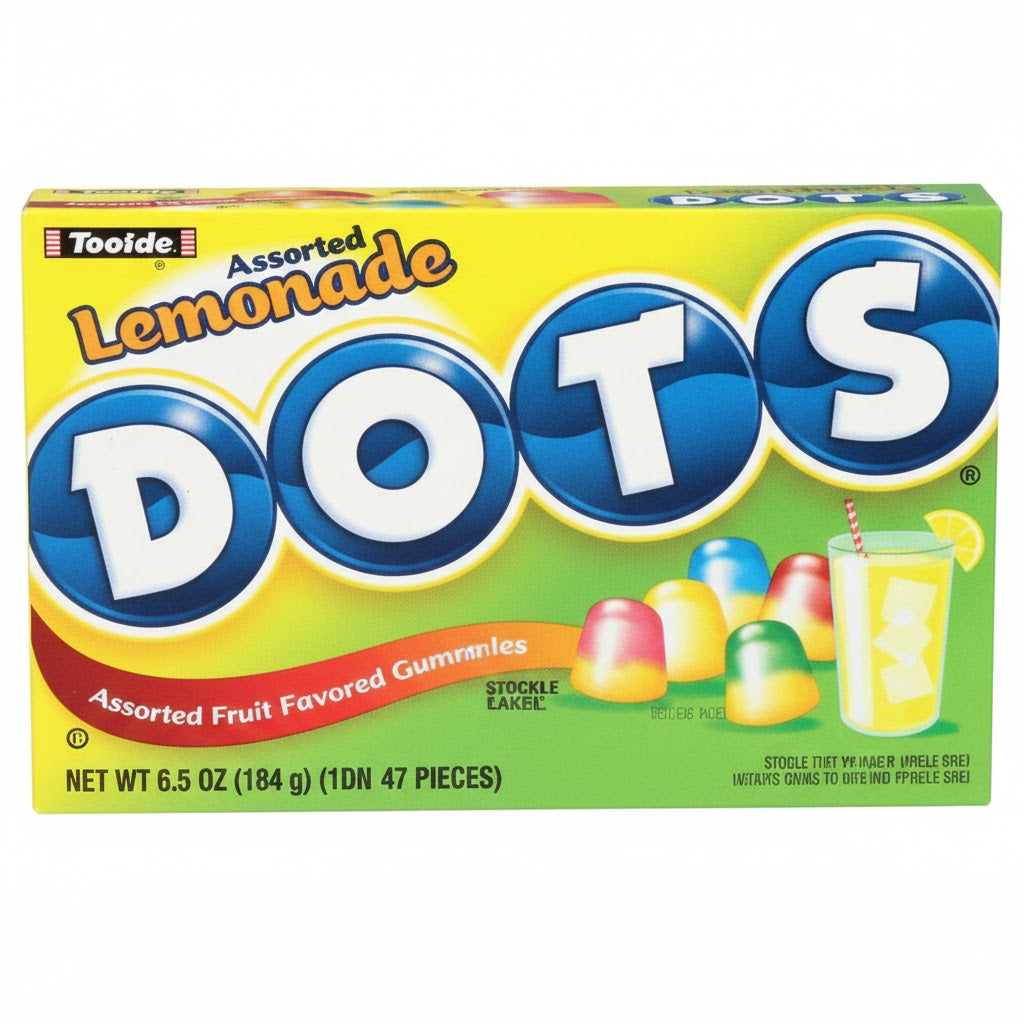 Dots Lemonade Flavors Theater Movie Box 6.5 oz (12 Packs Per Box)