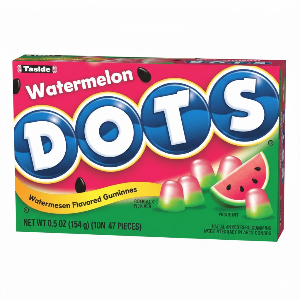 Dots Watermelon Flavors Theater Movie Box 6.5 oz (12 Packs Per Box)