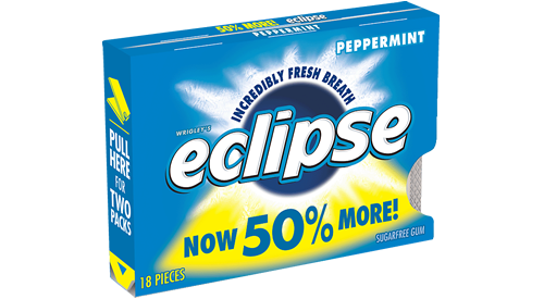 Eclipse Gum Peppermint Flavor (8 Packs Per Box)