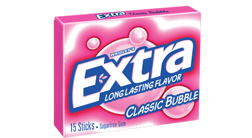 Extra Gum Classic Bubble Original Flavor (10 Packs Per Box)