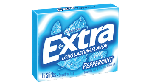 Extra Gum Peppermint Flavor (10 Packs Per Box)