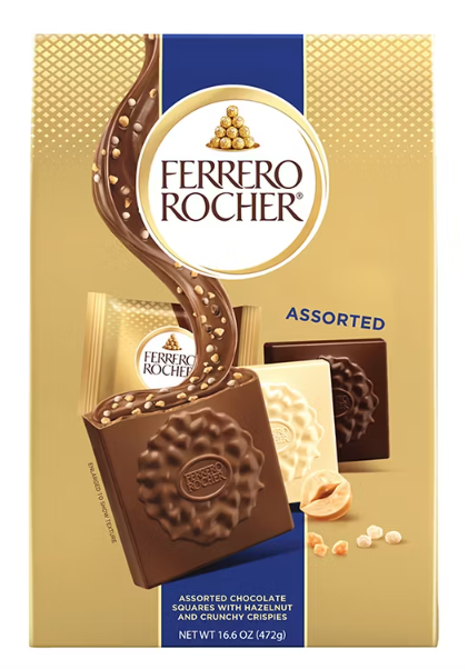Ferrero Rocher Assorted Square Wrapped (16.7 oz Per Bag)