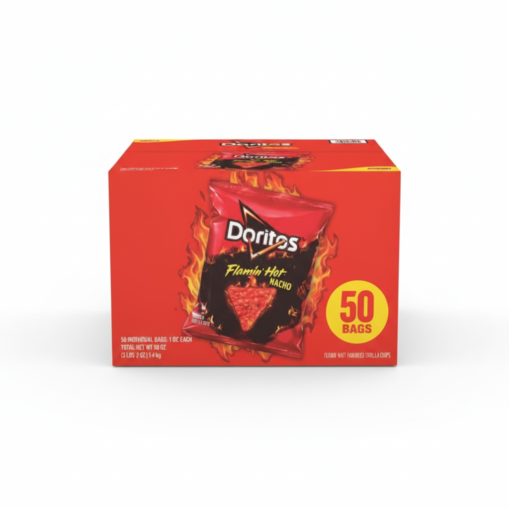Frito Lay Doritos Flamin Hot Nacho 1 oz (50 Bags Per Case)