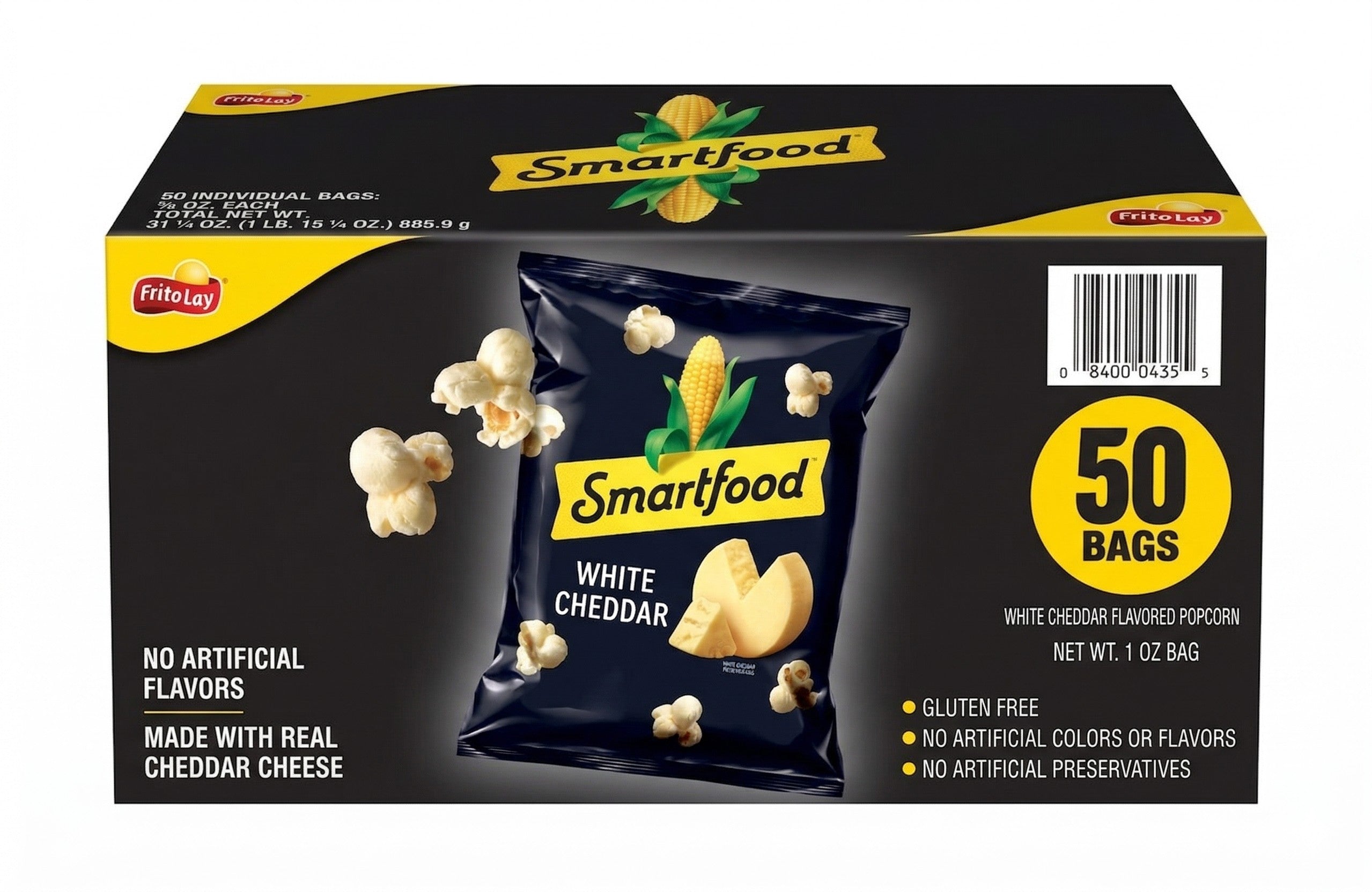 Frito Lay White Cheddar Popcorn 0.625 oz (50 Bags Per Case)