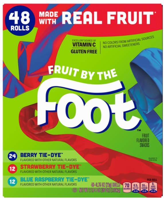 Fruit By The Foot Candy 0.75 oz (48 Pieces Per Box)