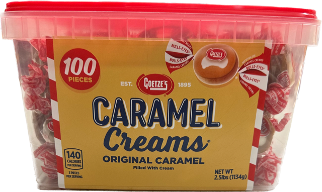 Goetzes Caramel Creams Bulk Wrapped  (100 Pieces Per Jar)
