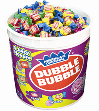 Double Bubble  Gum Bulk Assorted Flavor  Wrapped (300 Pieces Per Jar)