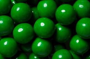 Gumballs 1' Green Color Unwrapped (120 Pieces Per Bag)