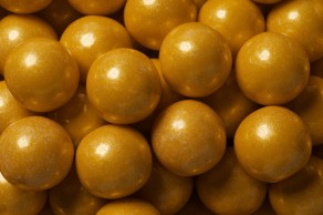 Gumballs 1' Gold Color Unwrapped (120 Pieces Per Bag)