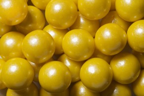 Gumballs 1' Yellow Color Unwrapped (120 Pieces Per Box)