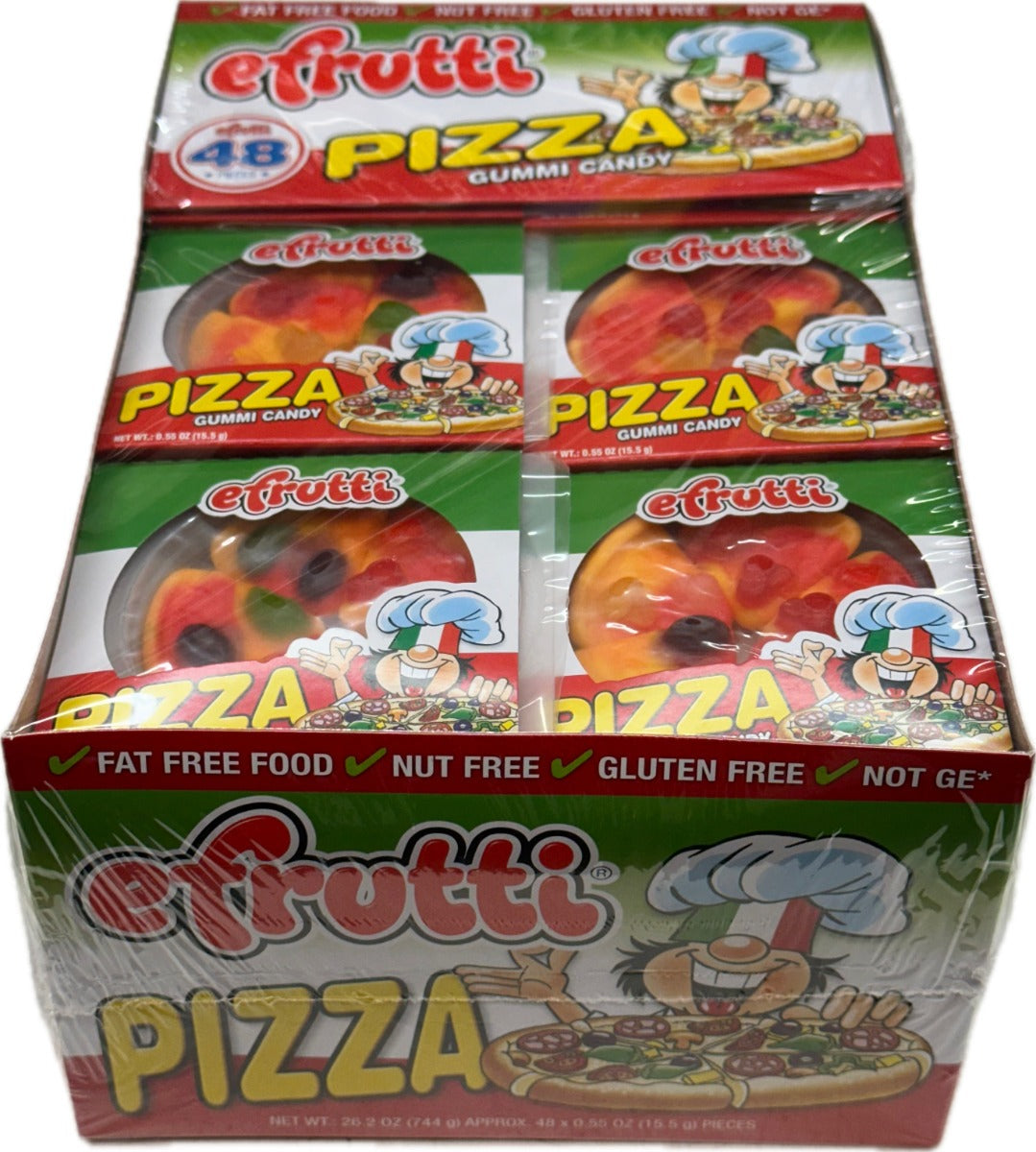 Gummy Pizza Candy 0.55 oz (48 Packs Per Box)