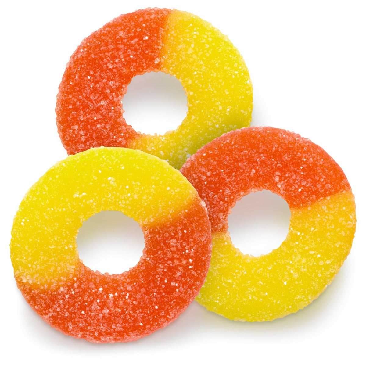 Gummy Ring Peach Unwrapped (4.5 Pounds Per Bag)