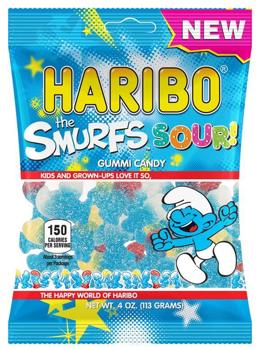 Haribo Sour Smurfs 4 oz (12 Bags Per Case)