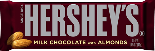Hershey's Almond Candy Bar 1.45 oz (36 Bars Per Box)
