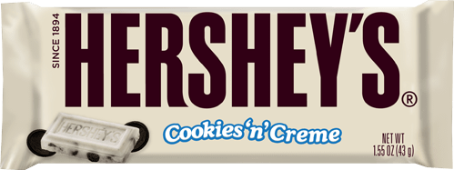 Hershey's Cookies n Creme Bar 1.55 oz (36 Bars Per Box)