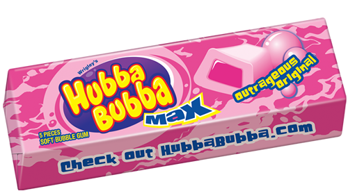 Hubba Bubba Max Gum Outrageous Original (18 Packs Per Box)