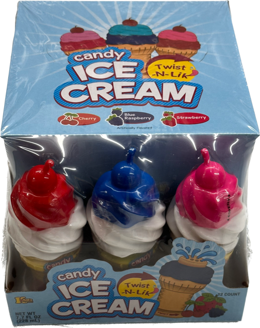 Ice Cream Twist n Lik Candy 0.64 oz (12 Pieces Per Box)