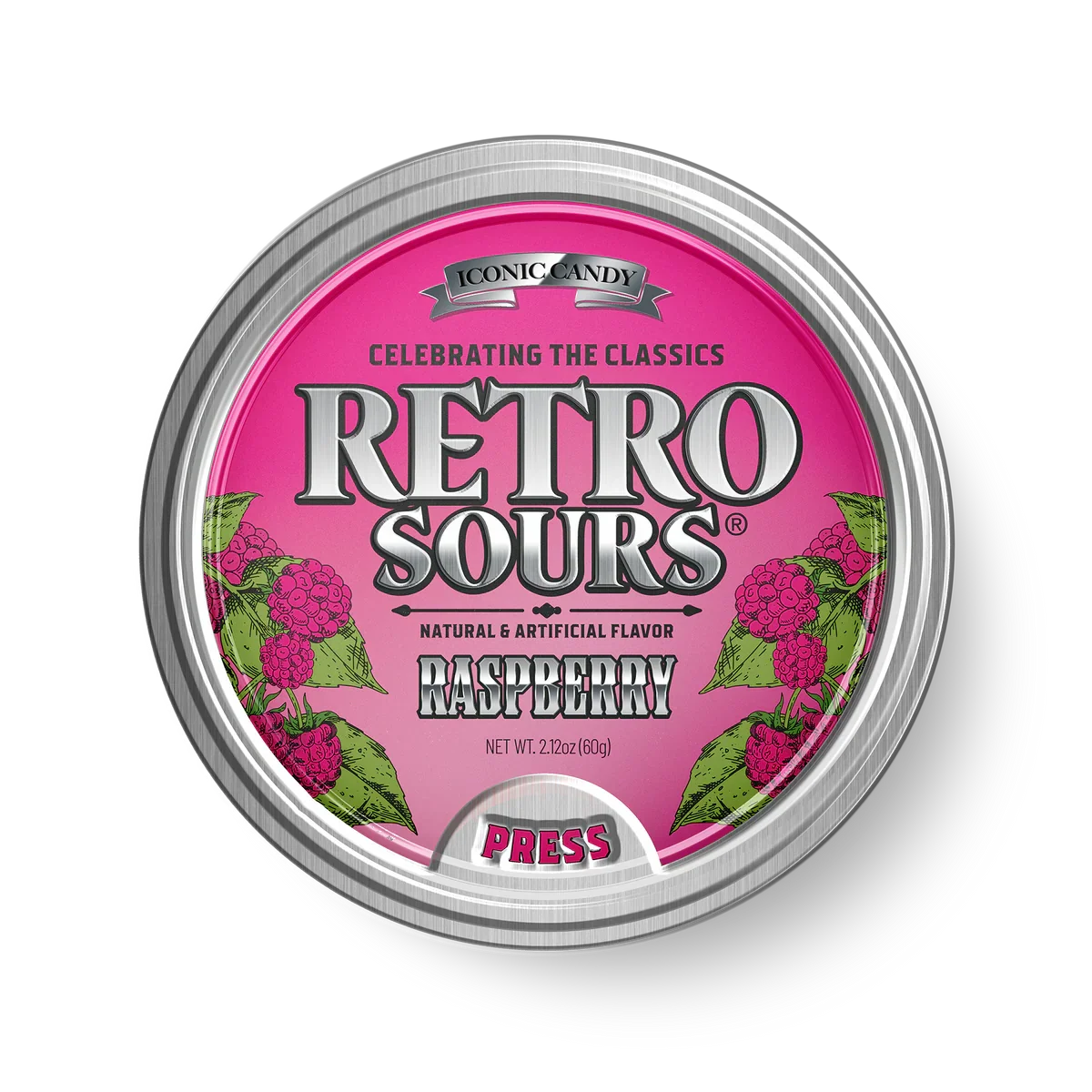Retro Sours Raspberry 2.12 oz (8 Units Per Box)