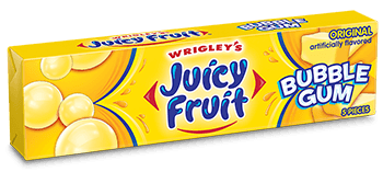 Juicy Fruit Original Bubble Gum (18 Packs Per Box)