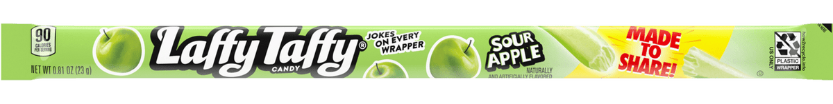 Laffy Taffy Rope Apple Flavor 9 Inches Long 0.81 oz (24 Pieces Per Box)