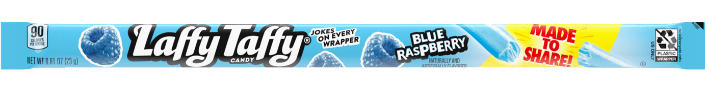 Laffy Taffy Rope Blue Raspberry Flavor  9 Inches Long 0.81 OZ (24 Pieces Per Box)
