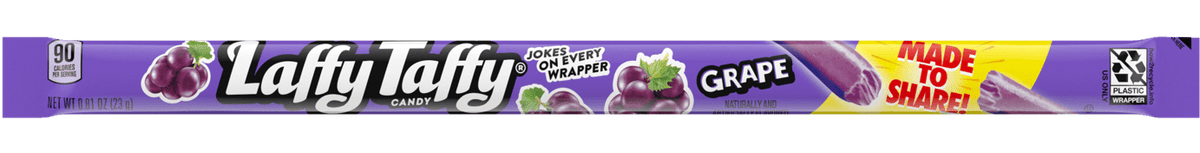Laffy Taffy Rope Grape Flavor  9  Inches Long 0.81 oz (24 Pieces Per Box)