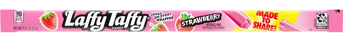 Laffy Taffy Rope Strawberry Flavor  9 Inches Long 0.81 oz (24 Pieces Per Box)