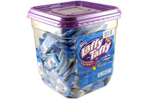 Laffy Taffy Blue Raspberry Flavors Wrapped (145 Pieces Per Jar)