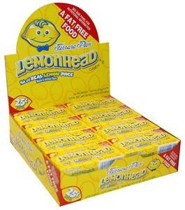 Lemonhead Candy Lemon Flavor 0.8 oz (24 Packs Per Box)