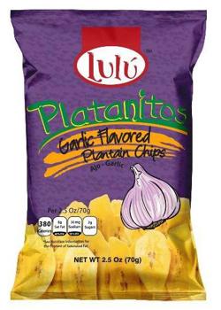 Lulu Plantain Garlic Chips 2.5 oz (30 Packs Per Case)