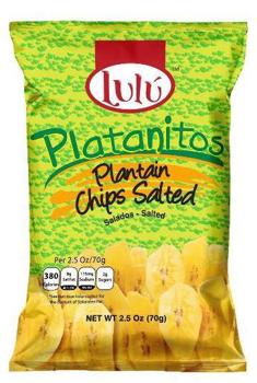 Lulu Plantain Salted Chips 2.5 oz (30 Packs Per Case)