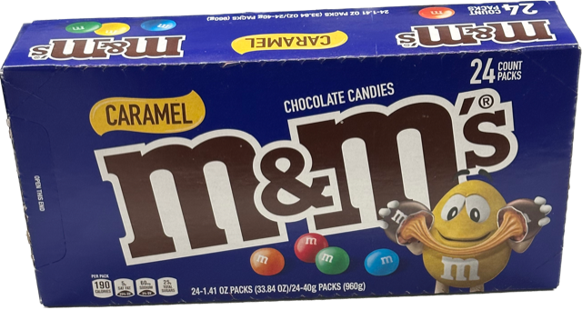 M&M's Caramel 1.41 oz (24 Packs Per Box)