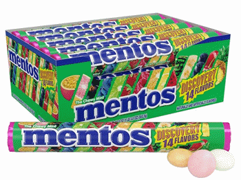 Mentos Mints Chewy Discovery 1.32 oz (15 Rolls Per Box)